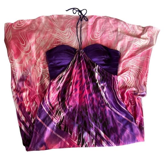 La Femme Pink and Purple Prom Dress 15453 Size 12 - Picture 7 of 10